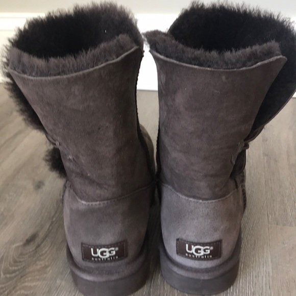 Chocolate brown, UGG, Bailey button boots - Picture 3 of 5